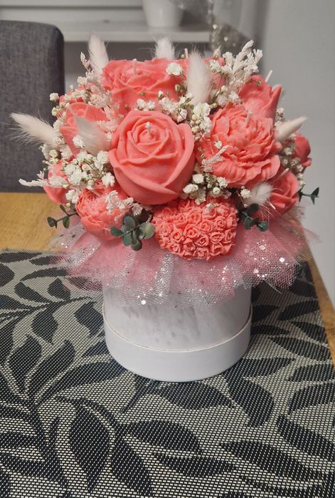 Flower box ze świec