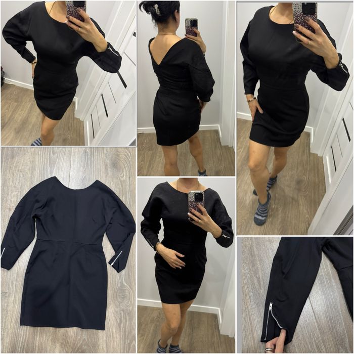 Платье туника флис Zara замш Asos xs-s серое черное