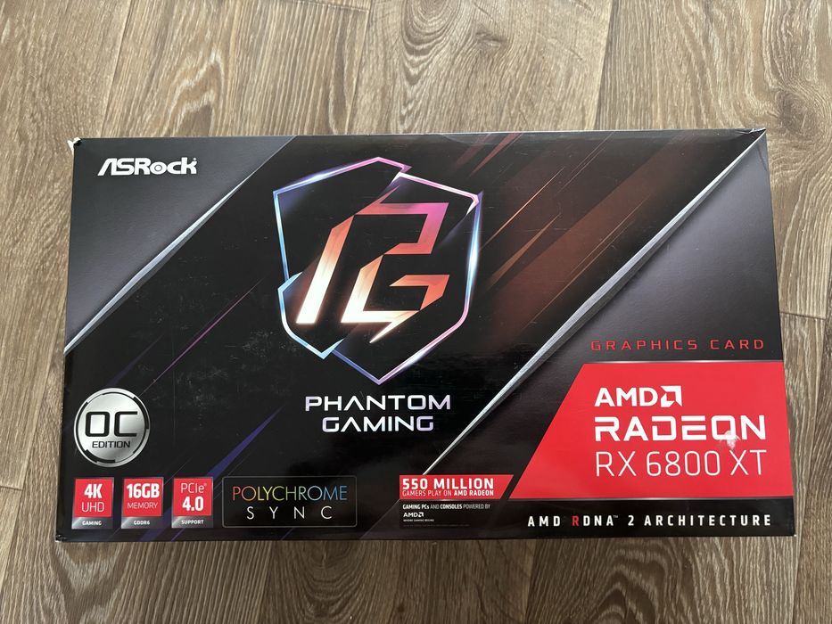 Видеокарта ASRock Radeon RX 6800 XT Phantom Gaming 16GB OC: 13 000 грн ...
