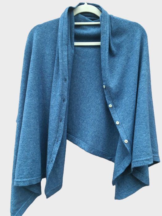 Шарф, Пончо Bird of Paradise, Кашемір, Шовк, перлинні гудзики, Італія