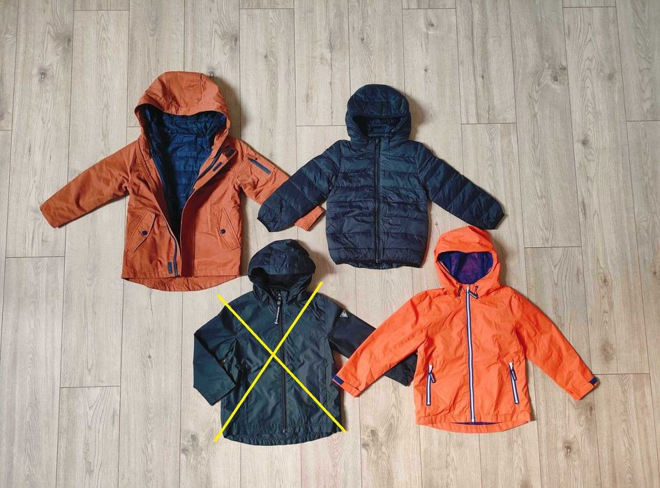 Kurtki wiosenne chłopięce 110 Smyk, H&M, Reserved, wiatrówka, 3w1
