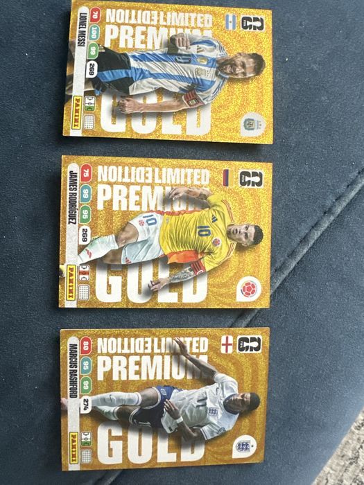 Karty panini fifa world cup 2026 premium gold messi rashford rodriguez