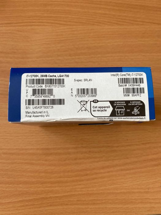 Procesor IntelCore i7-12700K