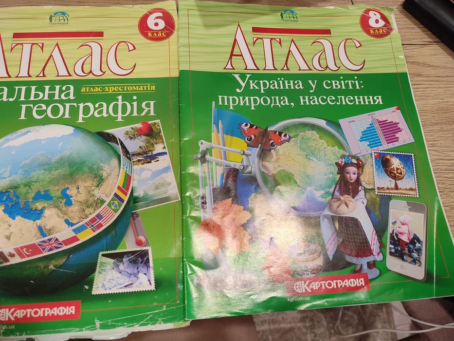 Контурна карта географія 6, 8 клас