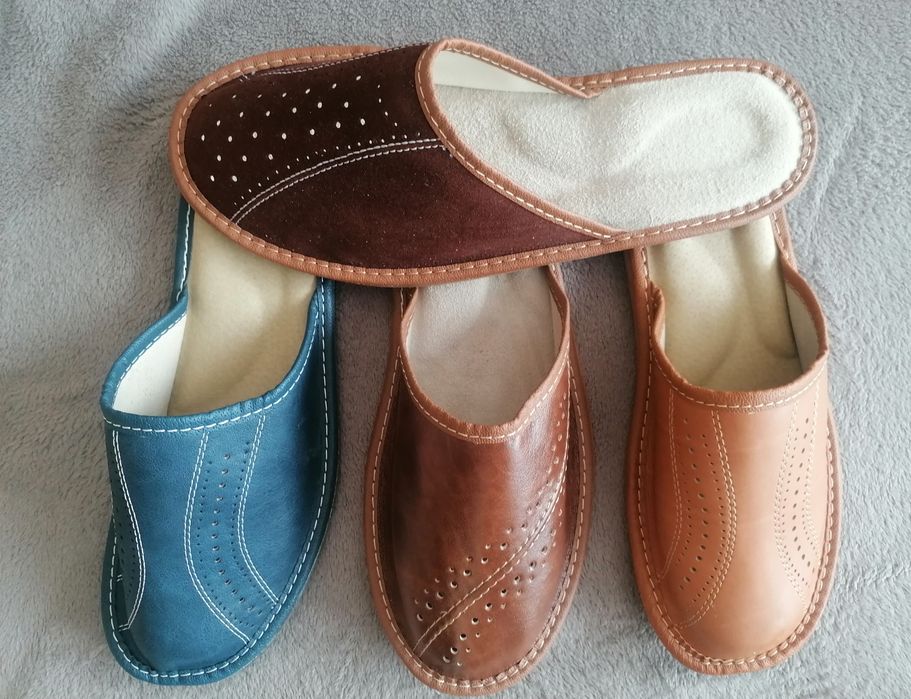 Nowe męskie ciepłe 46 kapcie góralskie kożuch profilowane