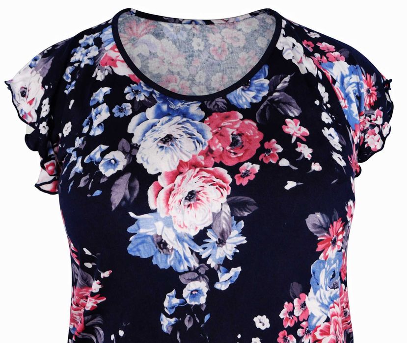 Bluzka letnia z wiązaniem Plus Size 3XL - 54/56