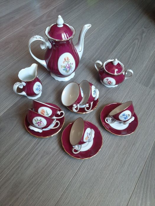Кофейный сервиз REICHENBACH Райхенбах ГДР, коллекционная серия фарфор