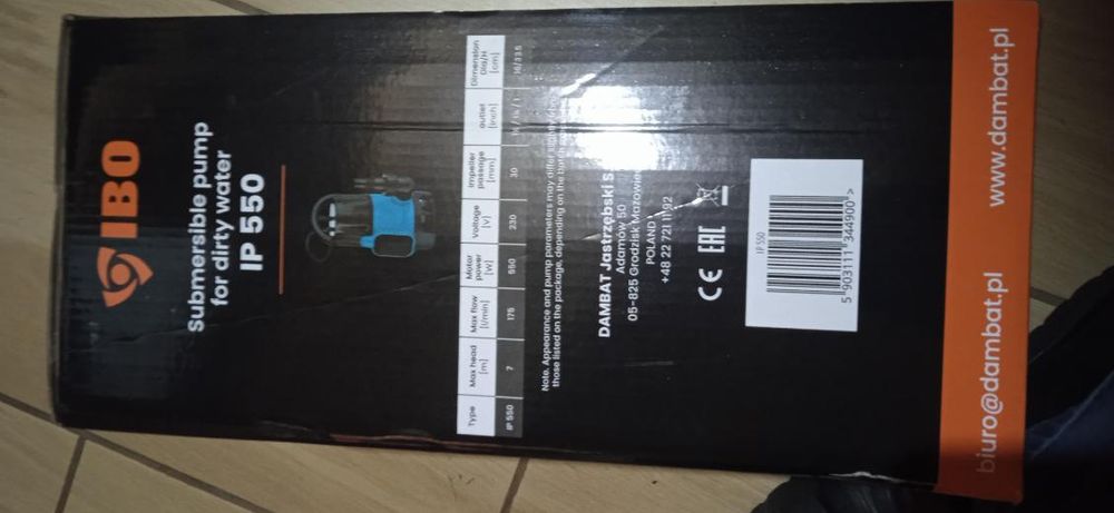 Nowa pompa do brudnej wody IP550