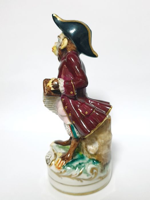 Raras antigas figuras "banda de macacos" em porcelana alemã Sec. XIX