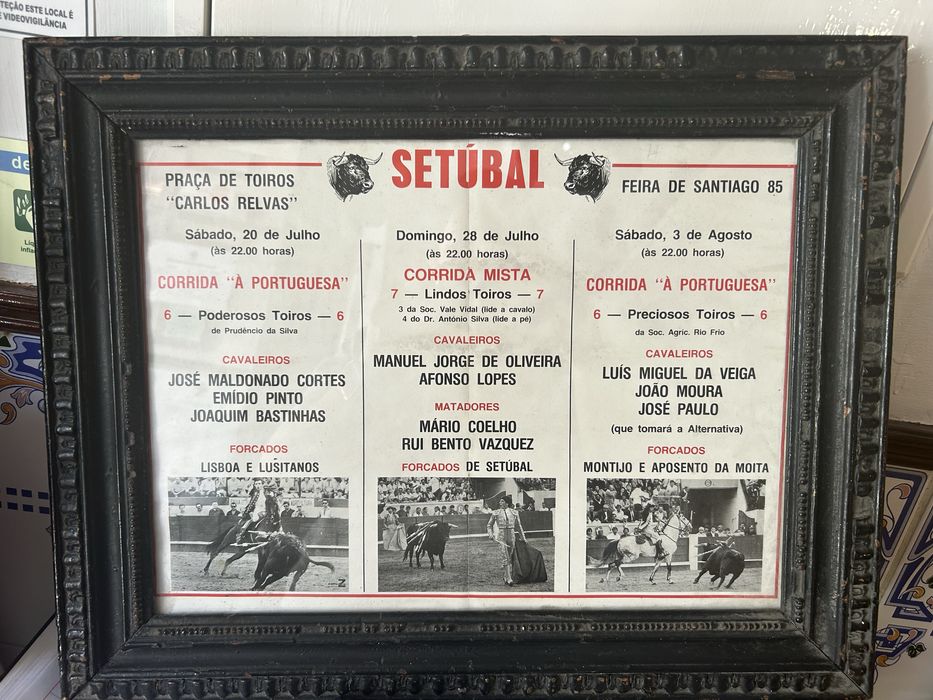 Cartaz Original Feira de Santiago Setúbal 1985 Emoldurado | Peça de Coleção