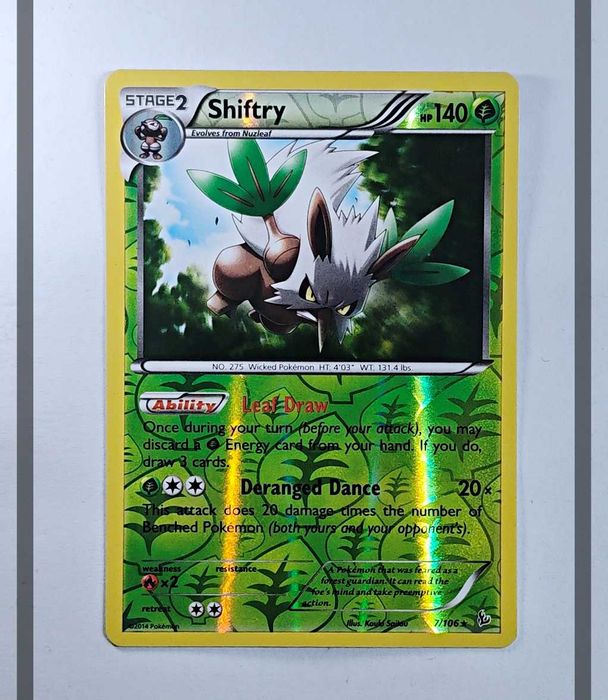 Shiftry 7/106 FLF Reverse Holo Pokemon ENG-NM