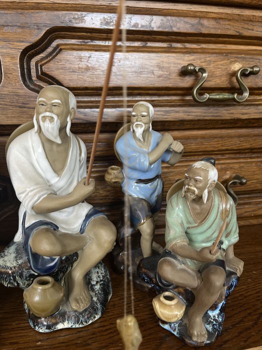 Zestaw Figurek chinczykow ceramiczne bardzo dobry stan