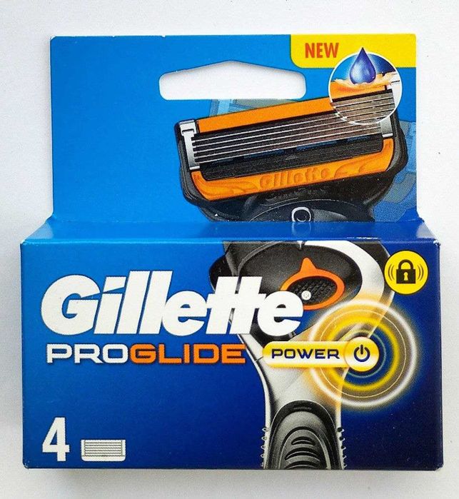 Gillette Proglide Power леза для гоління 4 шт в упаковці 100% Оригінал