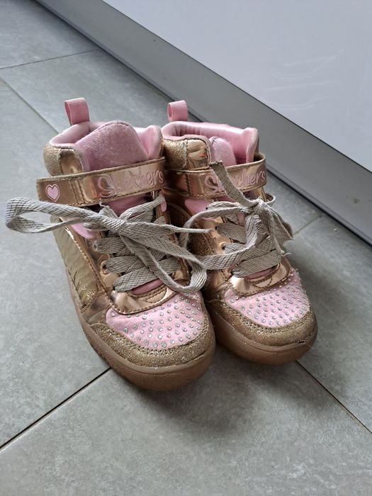 Adidasy,  sneakersy,półbuty Skechers  różowo-zlote