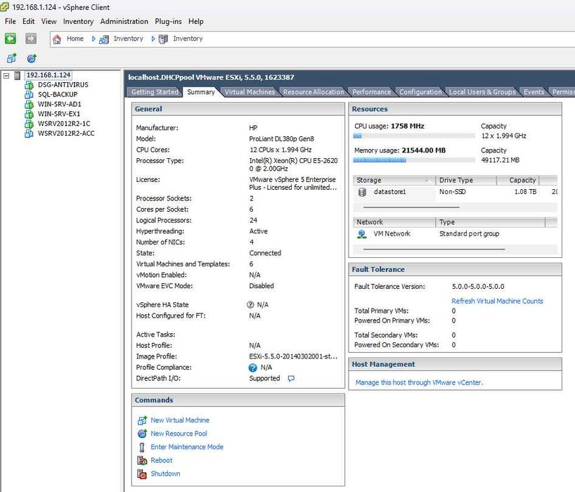 Сервер HP ProLiant DLЗ80p Gen8 Xeon(R) E5-2620 2,00 GHz 48Gb RAM