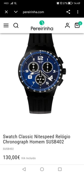 Relógio swatch azul