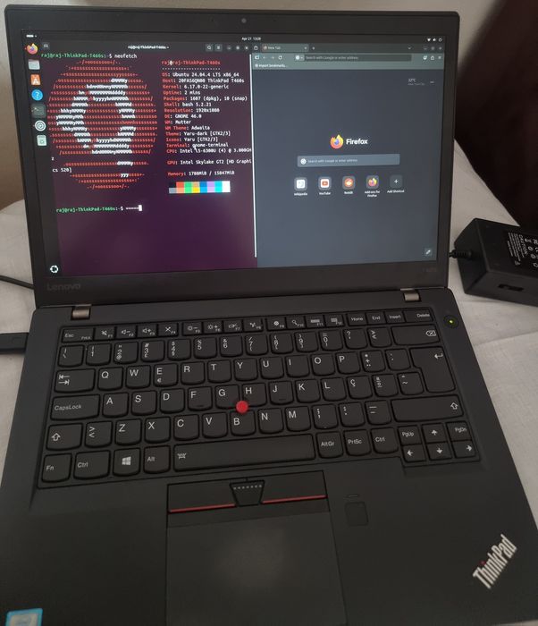 Lenovo Thikpad T460s - Tela  Touch, rotação de 180°.