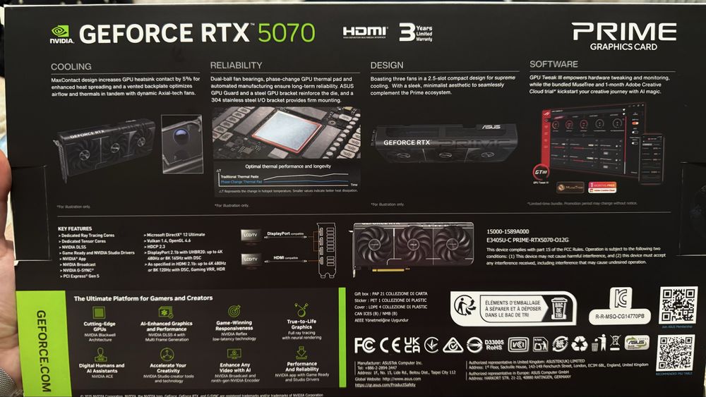 Rtx 5070 Asus Prime(гарантія 2 роки)