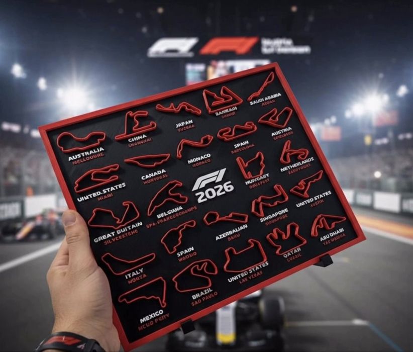 Quadro de pistas formula 1 - 2026