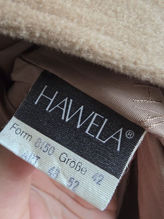 Płaszcz wełniany 42 kaszmir jedwab merino  premium unikat
