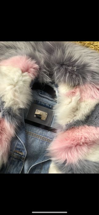 Katana z obszyciem naturalnym  fursi uniwersalna parka