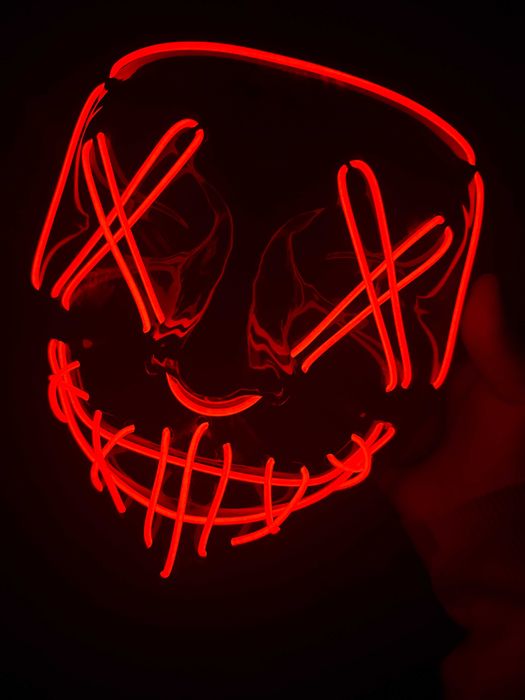 Máscara nova Halloween/Carnaval LED