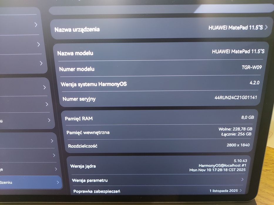 Huawei MatePad 11.5S PaperMatte Edition - 8/256 - Praktycznie nowy!