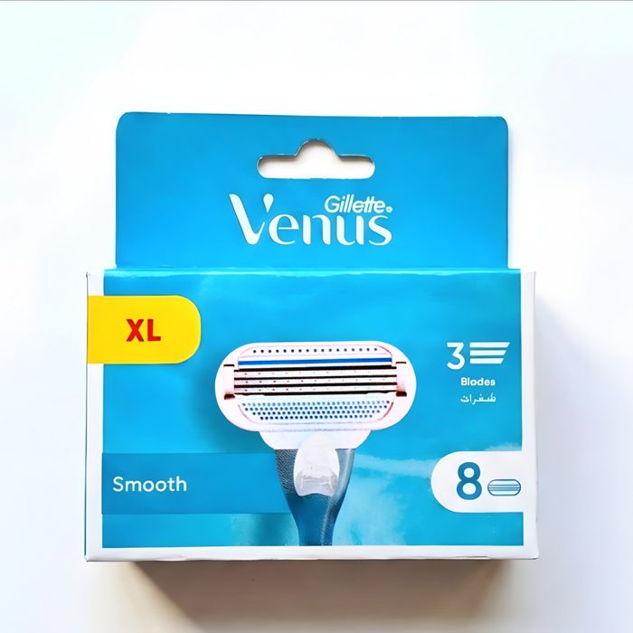 8 шт Змінні картриджі для гоління Gillette Venus Smooth (леза,жіночі)