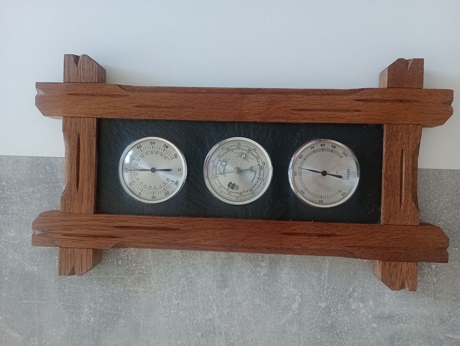 Stary Barometr Stacja Pogody Antyk Zabytek Okazja