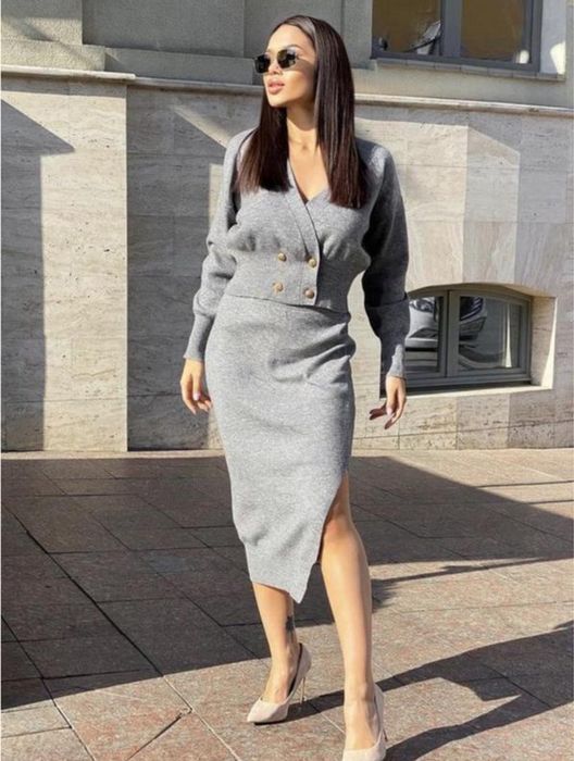 Костюм трійка теплий чорний м/л