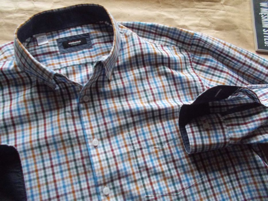 -5XL- WALBUSCH Designerska Koszula Męska 5XL /47 - 48 cm/ Szwajcaria