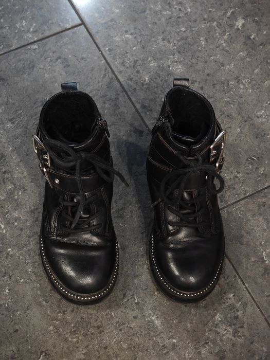 Buty jesienne trapery botki skórzane kozaki 29