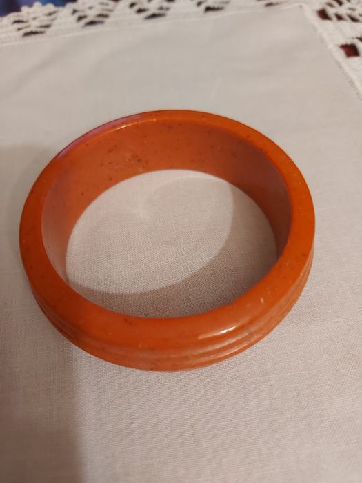 Pulseira Italiana Laranja terra cota.