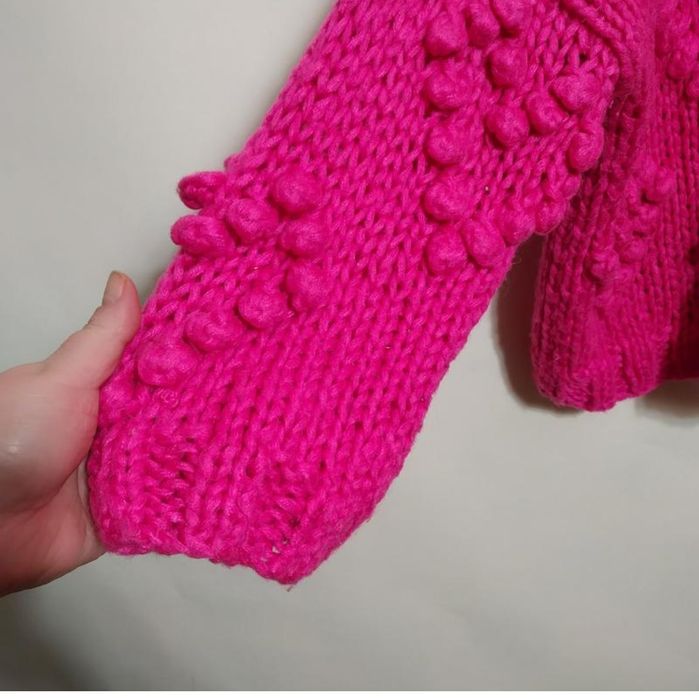 Рожевий плюшевий светр великого розміру