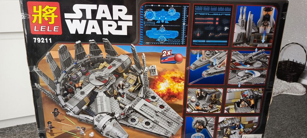 Klocki, karton, instrukcja Sokół Millenium