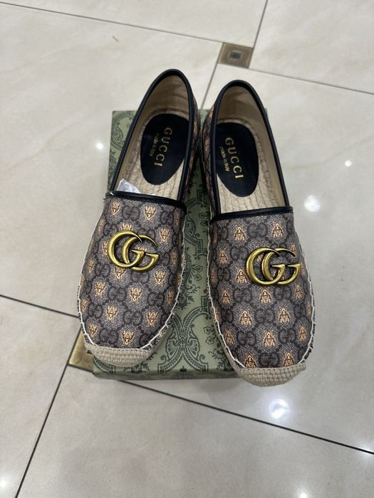 Espadryle Gucci rozmiar 39/40 brąz muchy