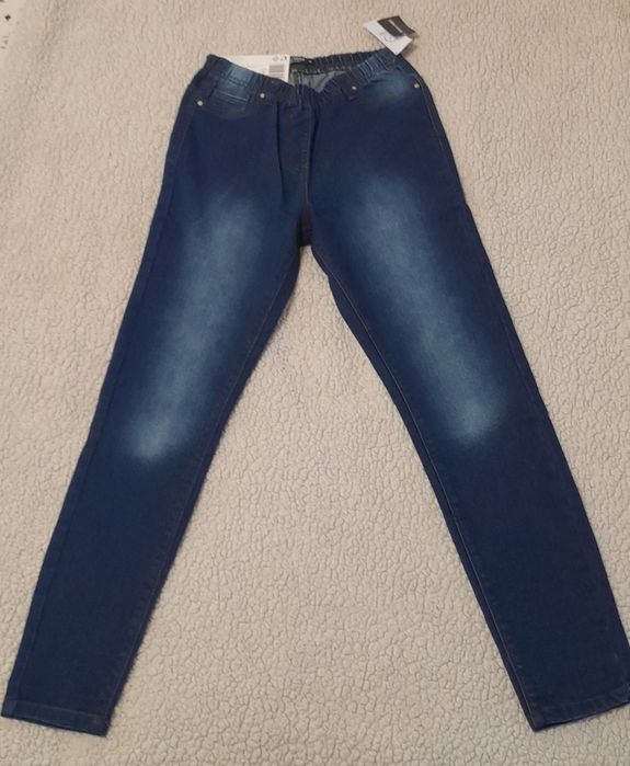 Jegginsy damskie granatowe