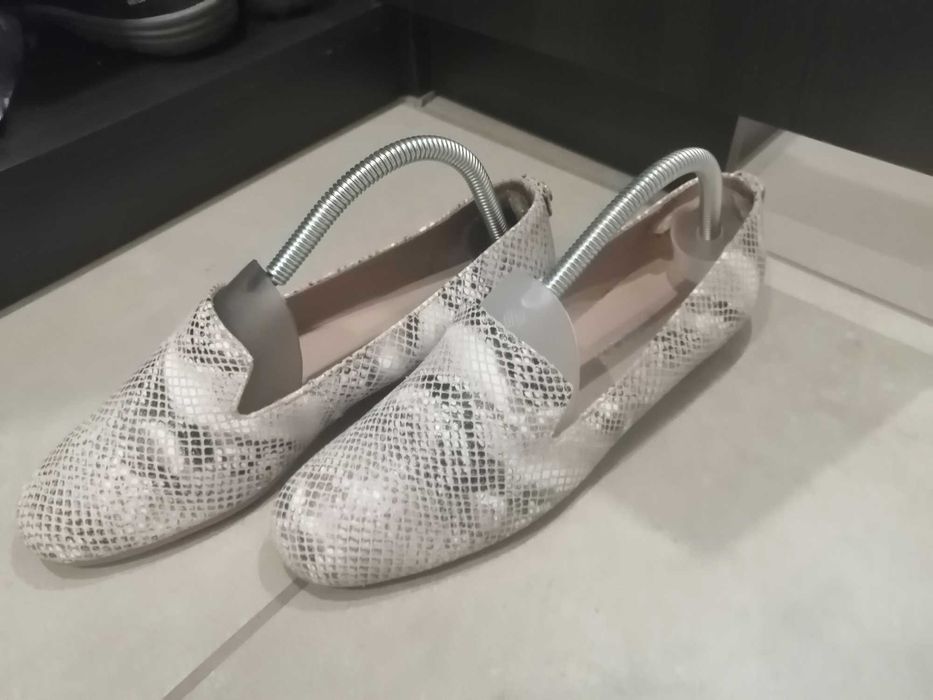 Mokasyny panterka skóra wzorki Ryłko relax 38