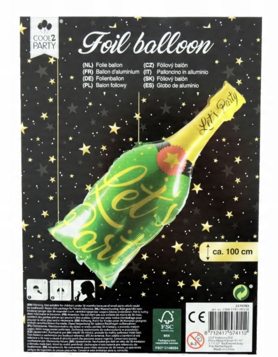 Balon foliowy butelka dekoracja