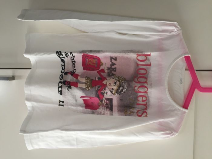 Conjunto Calça rosa da Tiffosi e Blusa da Zara