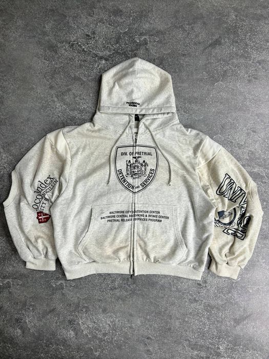 Project G/R protocol index zip up hoodie white зипка зіпка худі біле  S M L