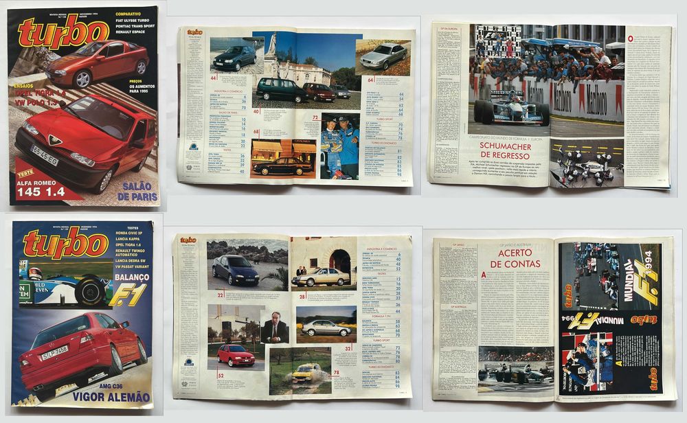 Coleção de revistas Turbo de 1994