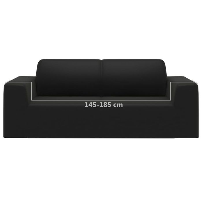 Vidaxl Elastyczny Pokrowiec Na Sofę 2-Osobową, Czarny, Dżersejowy