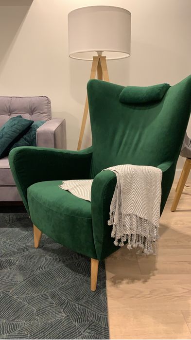 Fotel SITS Elsa butelkowa zieleń