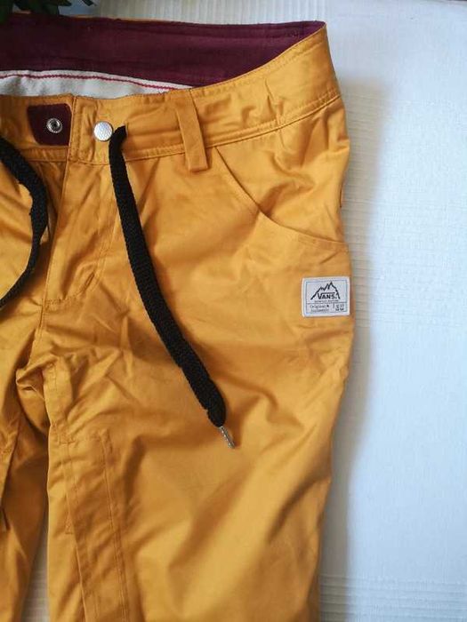 Spodnie snowboardowe Vans żółte 38 M na snowboard zimowe sportowe