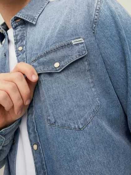 JACK&JONES - Sheridan Shirt - Męska Koszula Jeansowa S Nowa !
