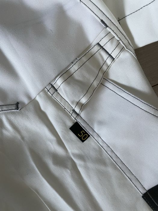 50 Spodnie snickers biale 3275 malarskie tynkarskie