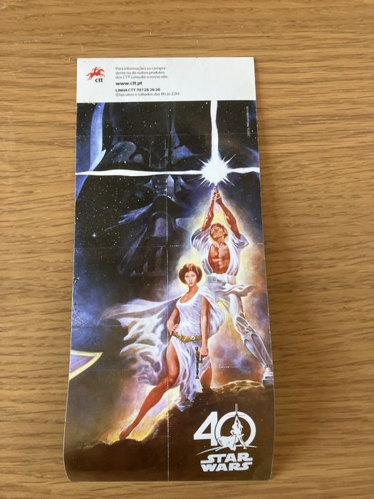 Colecao Selos Star Wars 40 anos