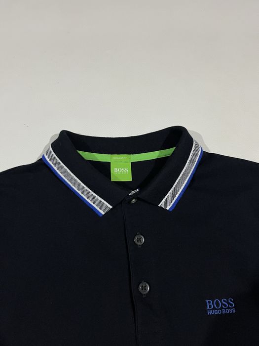 Поло hugo boss темно-синє з довгим рукавом лонгслив хуго босс розмір m