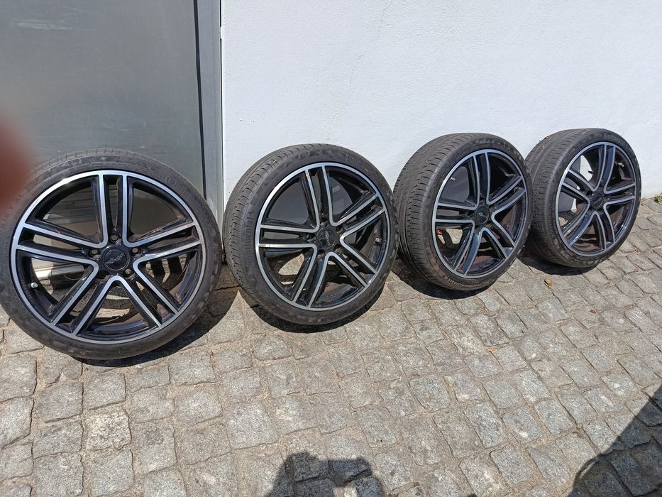 Jantes 18 Brock 5*112 com dois pneus 225/45/18